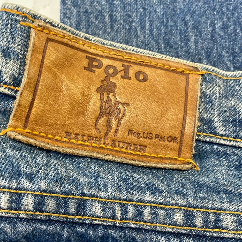POLO (RALPH LAUREN) MENS BLUE JEANS W32 L34 REGULAR FIT BOOT CUT  100% COTTON